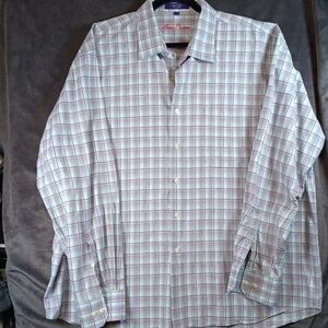 Men's Alan Plusser Plaid Shirt Size XXL